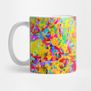 Abstract colors splashes and vibrant inspiring paint mixing and merging Mug